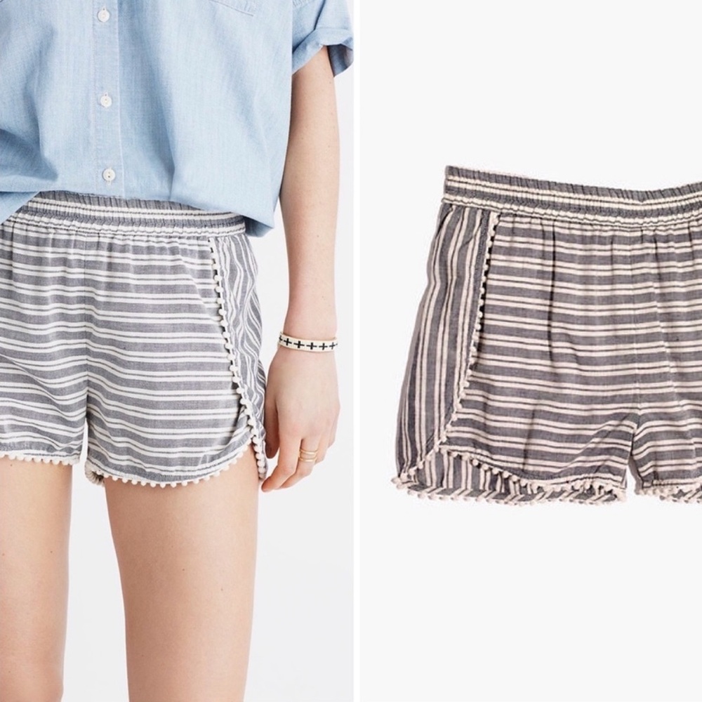 Madewell Oahu Cover-Up Stripe Shorts - Sz Medium - Picture 2 of 6